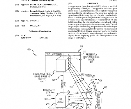 (Patent) Disney Invented a “3D Copier” That Uses Light-Cured Resin to Duplicate Entire Objects