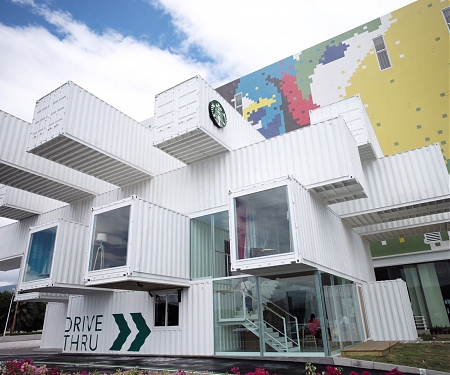 Kengo Kuma Designs Shipping Container-Based Starbucks
