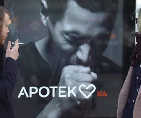 This Smart Billboard Coughs If You Smoke Near It