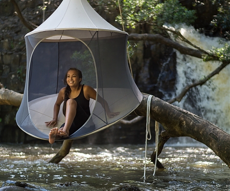 The Treepod Lounger is Part Hammock, Part Treehouse