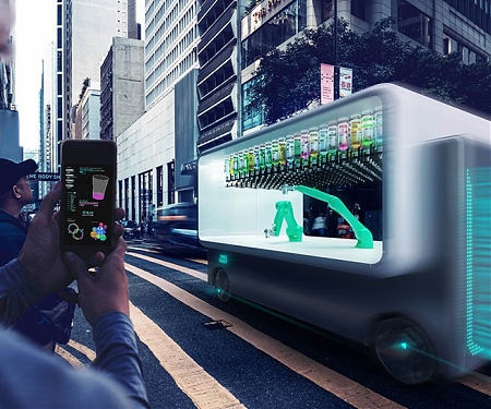 The Urban Self-Driving Cafe with Robotic Bartender