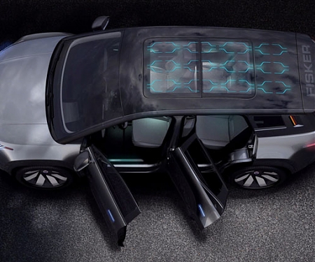 Fisker Ocean Electric SUV with Solar Panels Roof