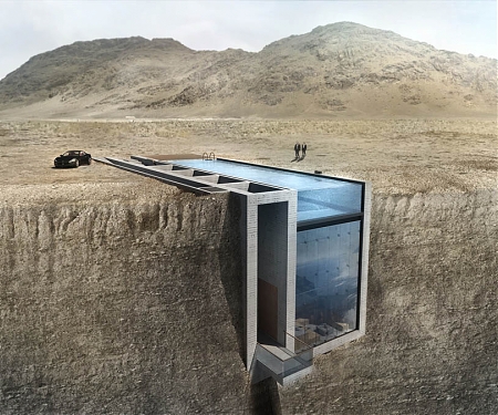 This Cliff-Face House Overlooking the Aegean is a Lair Fit for a Supervillain