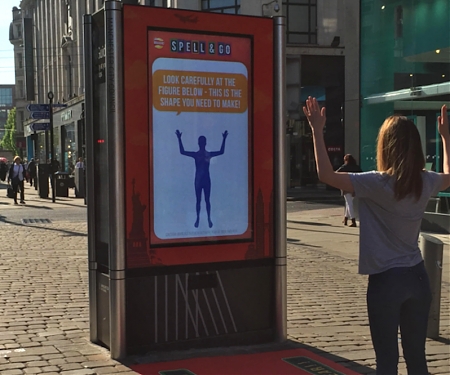 Form A Letter With Your Body And This Interactive Poster Will Recognize It