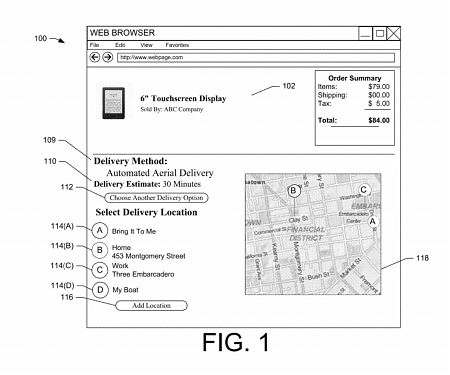 (Patent) Amazon Seeks a Patent for an Autonomous Unmanned Aerial Delivery Vehicle