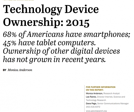 (PDF) Technology Device Ownership : 2015