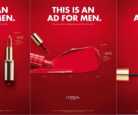 'This is for Men' - L’Oreal Paris Unveils Clever Ads Calling for More Women in Leadership