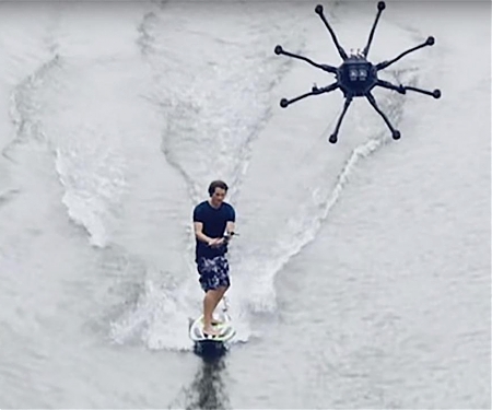(Video) A New Sport Called "Dronesurfing" Takes First Flight