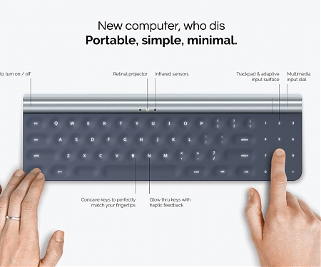 Who Needs a Display When This Keyboard Projects Your Screen Directly on Your Retina ?