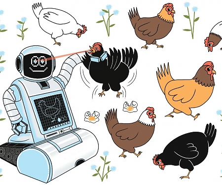Robot Nannies Look After 3 Million Chickens in Coops of the Future