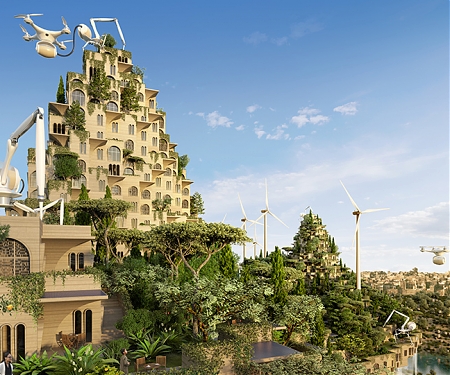 3D-Printing 'Five Farming Bridges' to Regenerate War-Torn Mosul