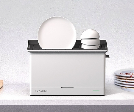 Toasher - Toaster-Inspired Space-Saving Dishwasher Pops Out Clean Dishes
