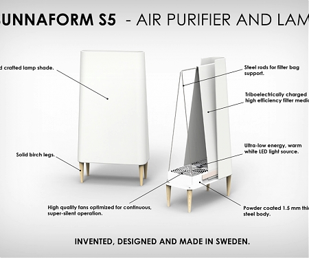(Video) This Lamp/Purifier Hybrid Fills The Room with Light + Fresh Air - Sunnaform S5