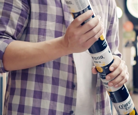 Corona Creates Uniquely Stackable Beer Cans To Kill Plastic Ring Packaging