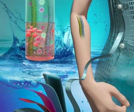 Bio-Compatible, Flexible, Aqueous, Salt-Powered Batteries for Implantable Devices