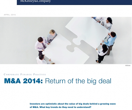 (PDF) Mckinsey - M&A 2014 : Return of the Big Deal