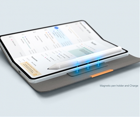 This Tablet Folds Down To Half Its Size - NOTE