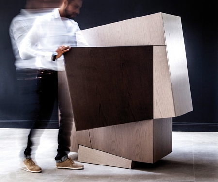 A Cabinet Formed From Intersecting Squares