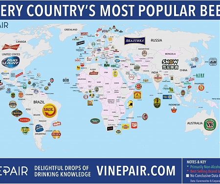 (Infographic) The Most Popular Beer in Every Country