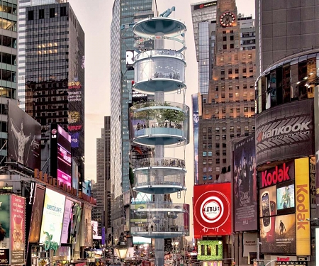 100architects’ “Vertical Times Square” Rethinks Urban Recreation