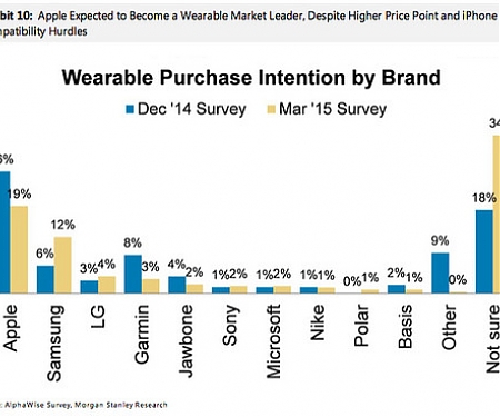 Apple: Rising Interest in Watch, Now Leading Wearables Brands