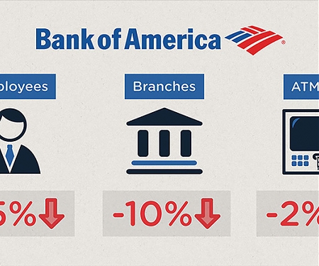 Hundreds of Bank of America branches are Disappearing