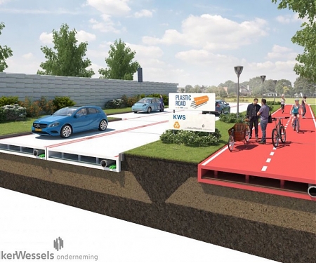 Paving Dutch Plastic Roads with Plastic Pulled from Oceans - WolkerWessels