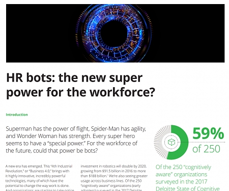 (PDF) Deloitte - HR Bots : The New Super Power for The Workforce
