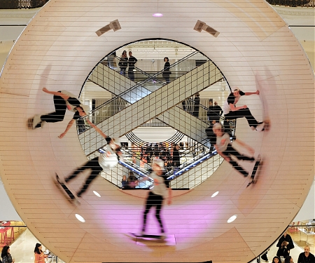 Mirrored Skate Ramp For Parisian Shoppers - Le Cube