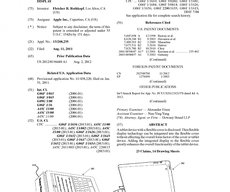 (Patent) Apple Granted Patent for Even Smarter iPad Cover