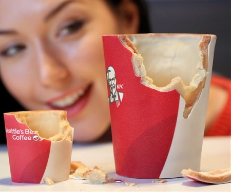 KFC Gives Us Edible Coffee Cups