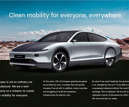 Dutch Company Develops Partly Solar Powered Car - The Lightyear One