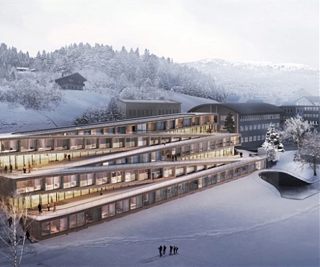 BIG's Hotel Design Will Let Guests Ski Down Its Zigzagging Roof