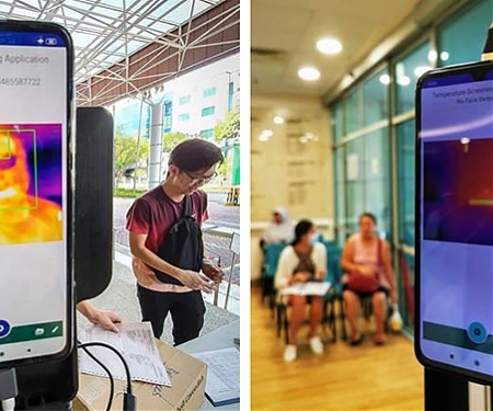 (Video) AI Powered Smartphone With Laser and Thermal Cameras to Screen Passersby for Fever