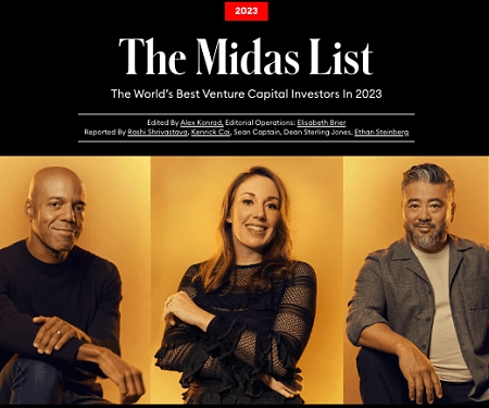 The Midas List : The World’s Best Venture Capital Investors In 2023