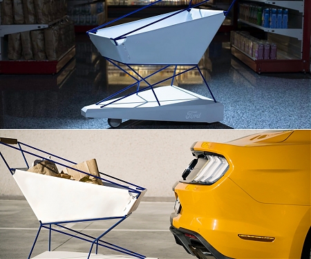 (Video) Ford makes Self-Braking Trolley That Can't be Crashed