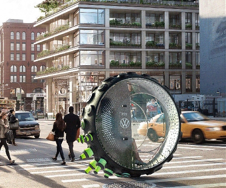 Futuristic Volkswagen MUT. E - Mobility of The Future for Smart Cities