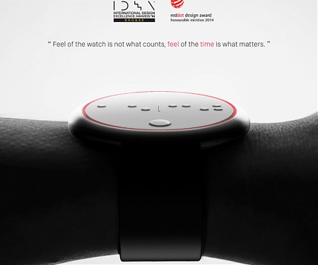 Ehsaas Concept Watch for Visually Impaired People Raises Braille Numbers on Its Surface