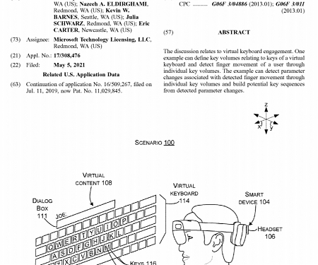 (Patent) Microsoft Eyes a Patent for Virtual Keyboard Engagement