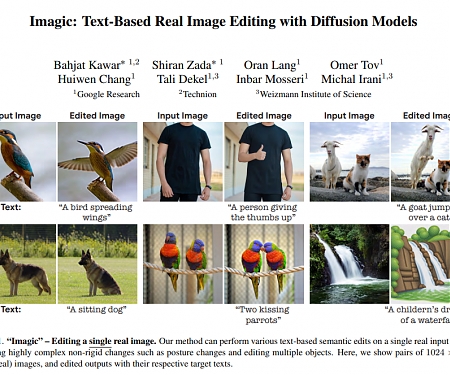 (Paper) Google Releases a New Text-Based Image Editing Model Called ‘Imagic'