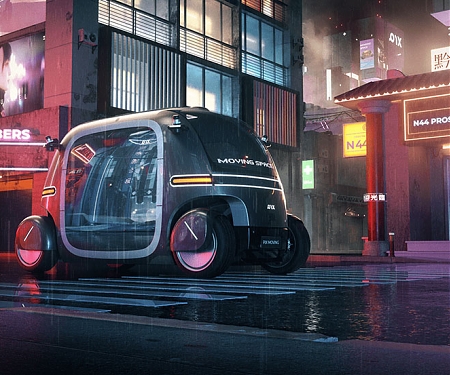 Futuristic PIX Robobus - Autonomous Micro Vehicle for Urban Cities