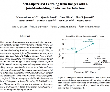 (Paper) I-JEPA : The First AI Model Based on Yann LeCun’s Vision for More Human-like AI