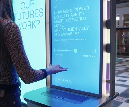 This New Exhibition Helps You Visualize The Future Using Gesture-Controlled LED Screens