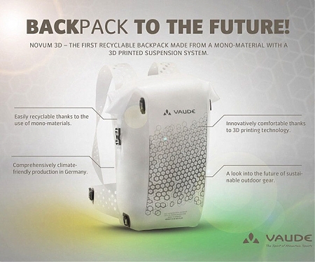 Novum 3D is a 100% Recyclable Futuristic Backpack Made from Mono-Materials