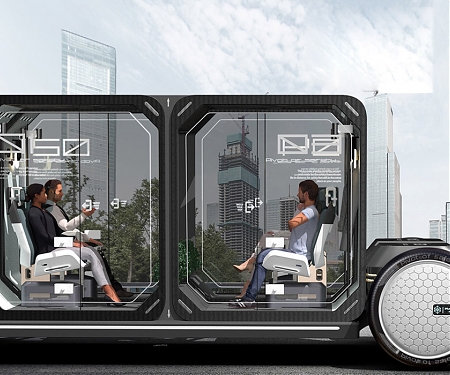 Self-Sanitized Autonomous Pods Combine Public Transit with Safe Socializing - Pivot