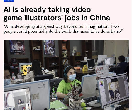 AI is Already Taking Video Game Illustrators’ Jobs in China