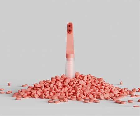 Ingenious Toothbrush Stores & Dispenses Toothpaste Tablets Like A PEZ Dispenser