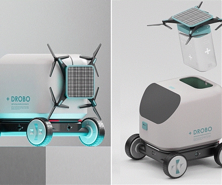 This Medicine Delivery Bot Carries Your Supplies in The Last Mile Using a Solar-Powered Drone