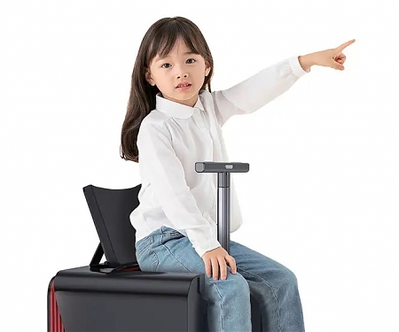 Multifunctional Home Suitcase Features Pull-Out Drawer and Child Seat Function