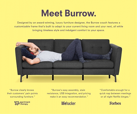 Furniture Startup Burrow Raises $25M for Modular Sofa System